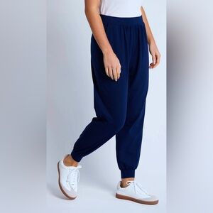AnyBody Navy Blue Cozy Knit Jogger Pants XS